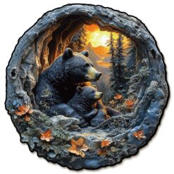 Mindful Wooden Jigsaw Puzzle - Bear Cuddle