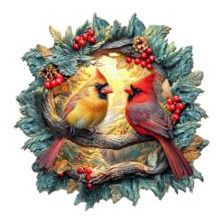 Mindful Wooden Jigsaw Puzzle - 3D Northern cardinal