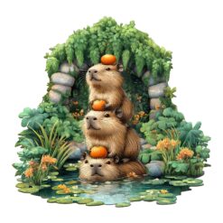 Mindful Wooden Jigsaw Puzzle - capybara