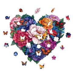 Alternative view of Mindful Wooden Jigsaw Puzzle - flower butterfly 2