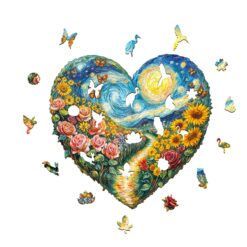 Alternative view of Mindful Wooden Jigsaw Puzzle - Heart-shaped garden