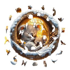Alternative view of Mindful Wooden Jigsaw Puzzle - Sleeping Koala