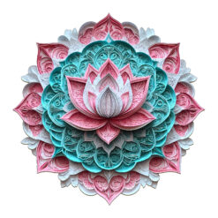 Mindful Wooden Jigsaw Puzzle - 3D Mandala Lotus-1