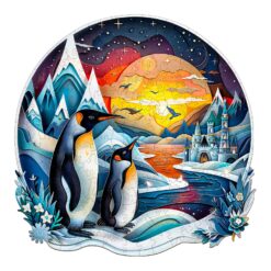 Mindful Wooden Jigsaw Puzzle - 3D penguin family