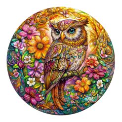 Mindful Wooden Jigsaw Puzzle - Color owl