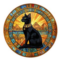 Mindful Wooden Jigsaw Puzzle - egyptian cat