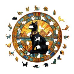 Alternative view of Mindful Wooden Jigsaw Puzzle - egyptian cat