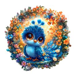Mindful Wooden Jigsaw Puzzle - Little Peacock