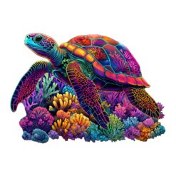 Mindful Wooden Jigsaw Puzzle - Luminous Turtle