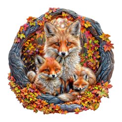 Mindful Wooden Jigsaw Puzzle - Parent-child fox