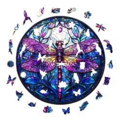 Alternative view of Mindful Wooden Jigsaw Puzzle - Sacred Dragonfly