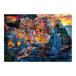 Mindful Wooden Jigsaw Puzzle - Stained Glass Cinque Terre