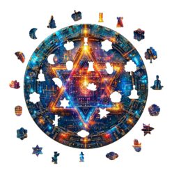 Alternative view of Mindful Wooden Jigsaw Puzzle - Star of David