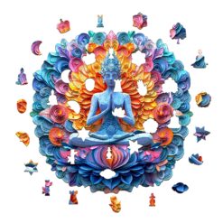Alternative view of Mindful Wooden Jigsaw Puzzle -Yoga and mandala