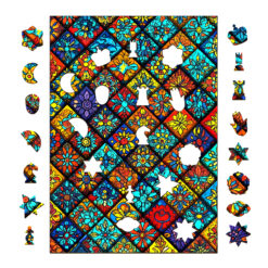 Alternative view of Mindful Wooden Jigsaw Puzzle – Mandala kaleidoscope-1