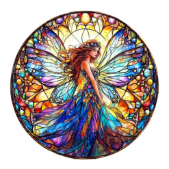 Mindful Wooden Jigsaw Puzzle - Stained Glass Fairy