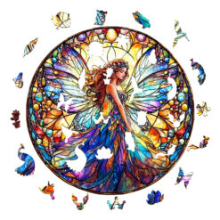 Alternative view of Mindful Wooden Jigsaw Puzzle - Stained Glass Fairy