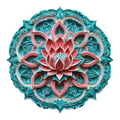 Mindful Wooden Jigsaw Puzzle - 3D Mandala Lotus-2