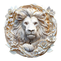 Mindful Wooden Jigsaw Puzzle - 3D paper lion