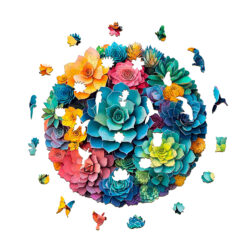 Alternative view of Mindful Wooden Jigsaw Puzzle - 3D paper succulent