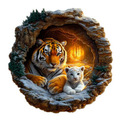 Mindful Wooden Jigsaw Puzzle- 3D Tiger Family-2