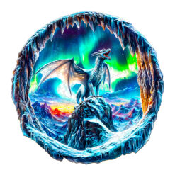 Mindful Wooden Jigsaw Puzzle – Aurora Dragon