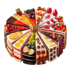 Mindful Wooden Jigsaw Puzzle - Delicious cake