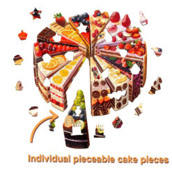 Alternative view of Mindful Wooden Jigsaw Puzzle - Delicious cake