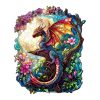 Mindful Wooden Jigsaw Puzzle – dragon in moonlight