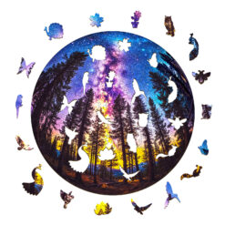Alternative view of Mindful Wooden Jigsaw Puzzle – Galactic forest-2
