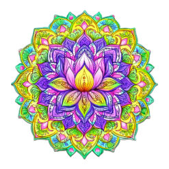 Mindful Wooden Jigsaw Puzzle – mandala lotus-1
