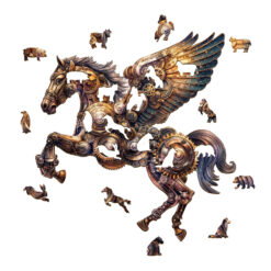 Alternative view of Mindful Wooden Jigsaw Puzzle - Mechanical Pegasus