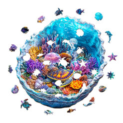 Alternative view of Mindful Wooden Jigsaw Puzzle-Ocean's Embrace