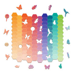 Alternative view of Mindful Wooden Jigsaw Puzzle - Rainbow gradient