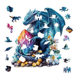 Alternative view of Mindful Wooden Jigsaw Puzzle-Treasure Dragon