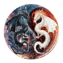 Mindful Wooden Jigsaw Puzzle – Yin Yang dragon