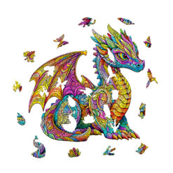 Alternative view of Mindful Wooden Jigsaw Puzzle – Zentangle Series: Holy Dragon