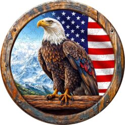Mindful Wooden Jigsaw Puzzle - 3D Bald eagle