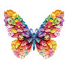 Mindful Wooden Jigsaw Puzzle –3d colorful butterfly