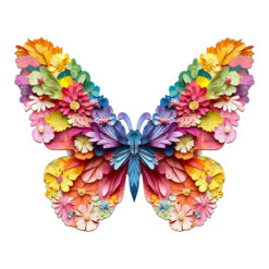 Mindful Wooden Jigsaw Puzzle –3d colorful butterfly
