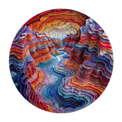 Mindful Wooden Jigsaw Puzzle – 3D Colorful canyon