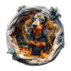 Mindful Wooden Jigsaw Puzzle – 3D dachshund-1