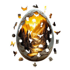 Alternative view of Mindful Wooden Jigsaw Puzzle – 3d eggshell world-1