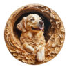 Mindful Wooden Jigsaw Puzzle – 3D golden retriever-1