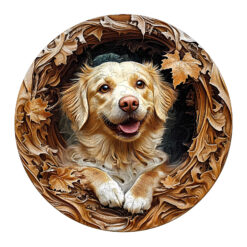 Mindful Wooden Jigsaw Puzzle – 3D golden retriever 2