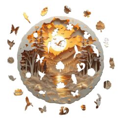 Alternative view of Mindful Wooden Jigsaw Puzzle – 3D paper scenery