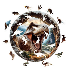 Alternative view of Mindful Wooden Jigsaw Puzzle – 3D T-rex-2