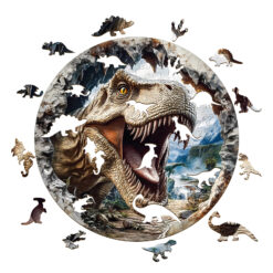Alternative view of Mindful Wooden Jigsaw Puzzle – 3D T-rex-3