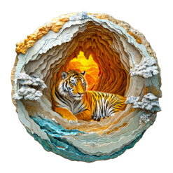 Mindful Wooden Jigsaw Puzzle – 3D tiger