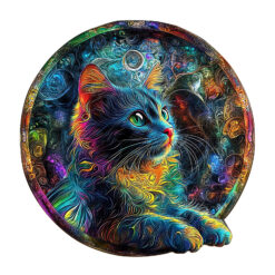 Mindful Wooden Jigsaw Puzzle – Acid cat